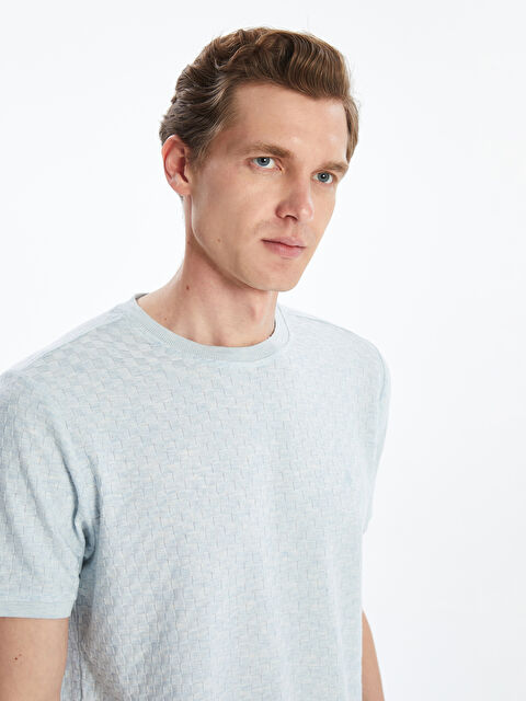 LCWAIKIKI Classic Bisiklet Yaka Merserize Baskılı Erkek Tişört - S5QD05Z8-MHT