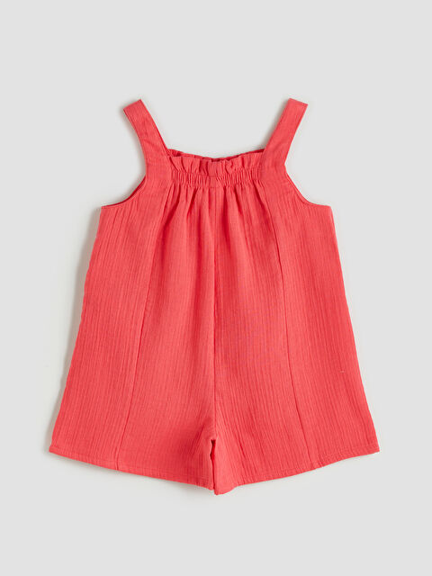 LCW Kids Askılı Kare Yaka Kız Çocuk Salopet - S5QD36Z1-H3S