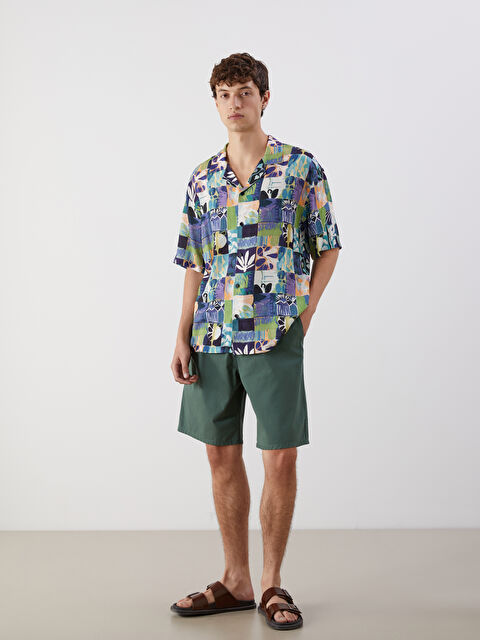 XSIDE Rahat Kalıp Gabardin Erkek Şort - S5QD68Z8-J1W