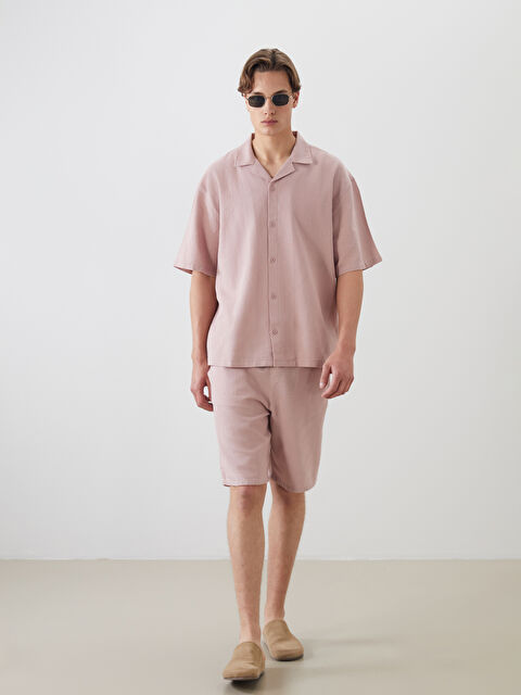 XSIDE Rahat Kalıp Keten Görünümlü Erkek Şort - S5QD79Z8-QE1