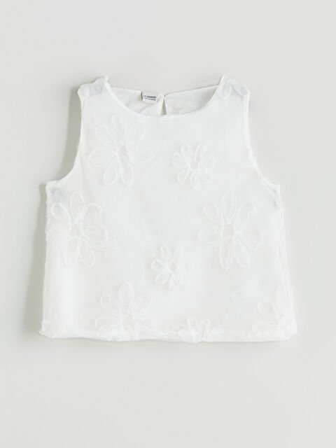 LCW Kids Bisiklet Yaka Çiçekli Kız Çocuk Bluz - S5QE13Z4-R9J