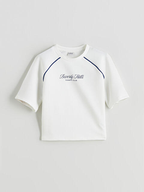 LCW Kids Bisiklet Yaka Kız Çocuk Tişört - S5QE24Z4-FDU