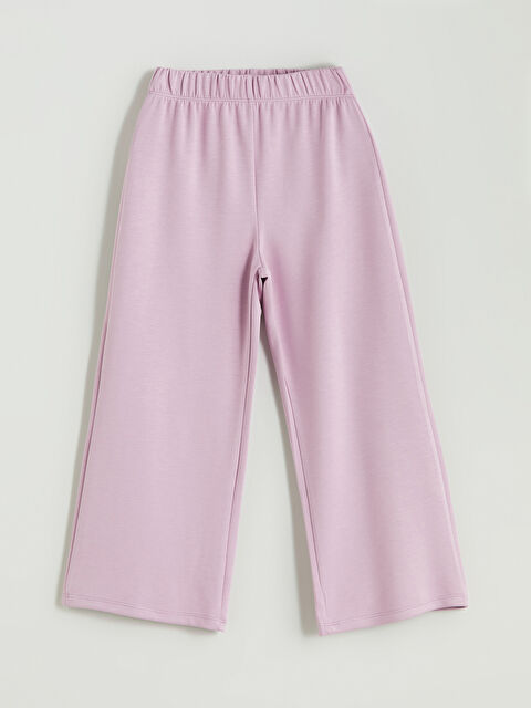 LCW Kids پانتۆڵی وەرزشیی نەرمی کچان بە کەمەری لاستیکی - S5QE67Z4-ZN4