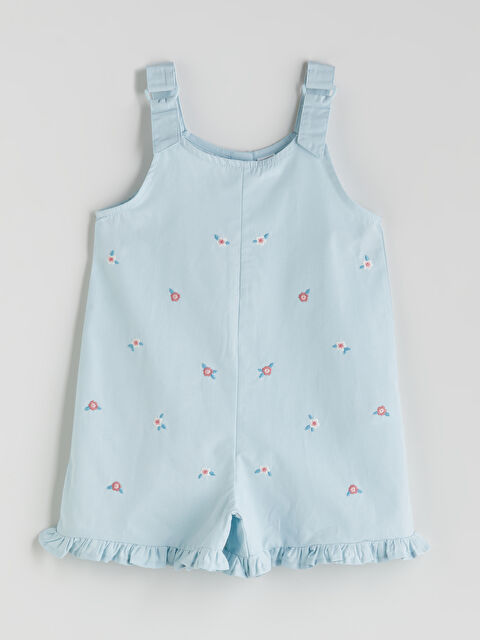 LCW Kids Askılı Çiçek Nakışlı Kız Bebek Salopet - S5QF54Z1-G2E