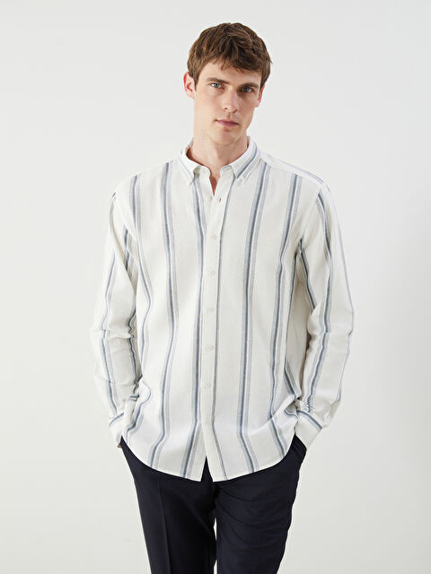 SOUTHBLUE Regular Fit Uzun Kollu Çizgili Erkek Gömlek - S5QF82Z8-LHE