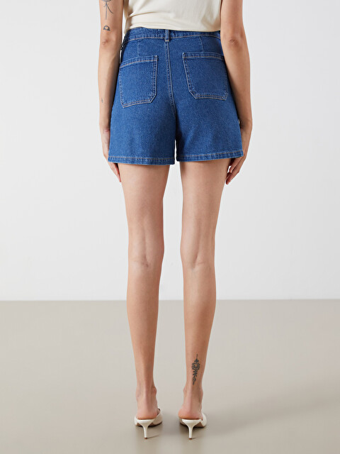 MLVINCE DENIM SHORTS – INDIGO 32 LCW Jeans Regular Fit Women's Denim Shorts - S5QF92Z8-507 - LC Waikiki