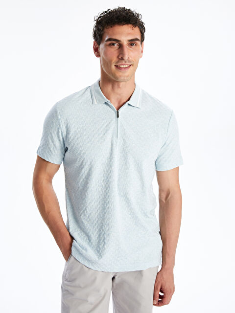 LCWAIKIKI Classic Polo Yaka Merserize Görünümlü Erkek Tişört - S5QG25Z8-KZH