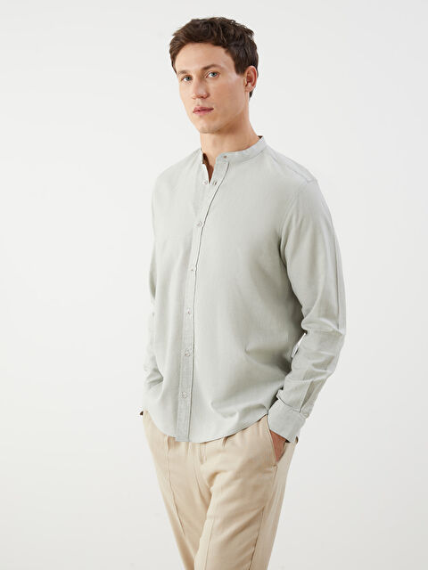 LCW Vision Rahat Kalıp Hakim Yaka Uzun Kollu Erkek Gömlek - S5QG59Z8-ZD5