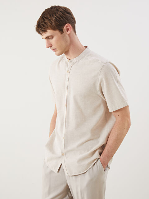 LCW Vision Relaxed Fit Hakim Yaka Erkek Gömlek - S5QG60Z8-V41