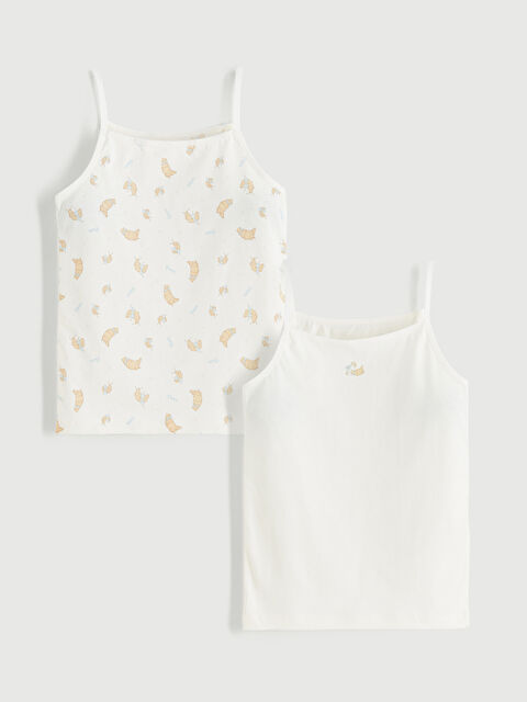 LCW Kids Kare Yaka İp Askılı Kız Çocuk Atlet  2'li
 - S5QG64Z4-FRC