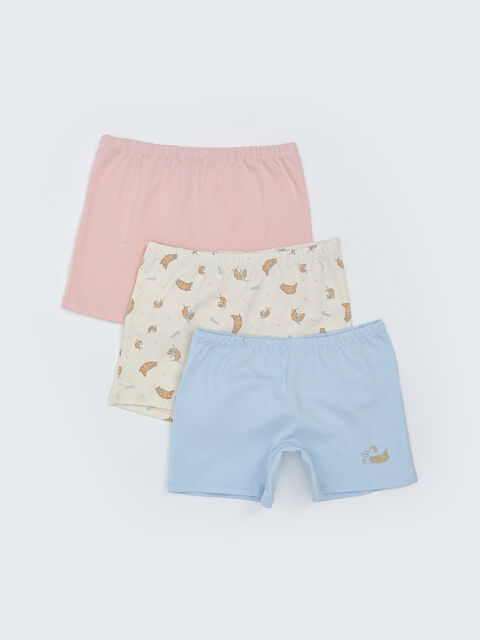 LCW Kids Baskılı Kız Çocuk Boxer 3'lü - S5QG68Z4-QWQ