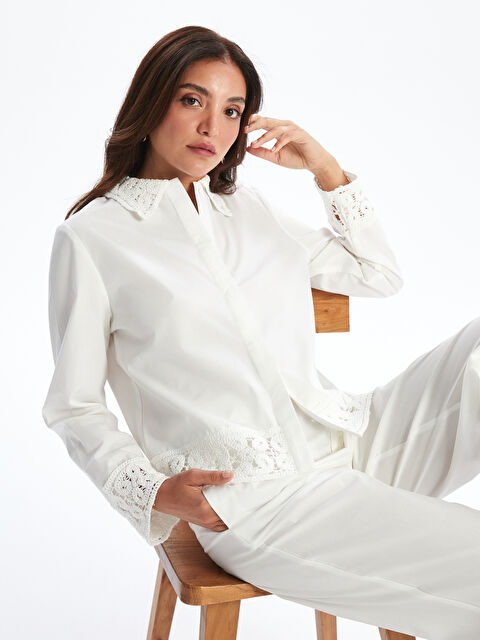 LCWAIKIKI Classic Әйелдерге арналған кестелі жейде - S5QG85Z8-Q6K