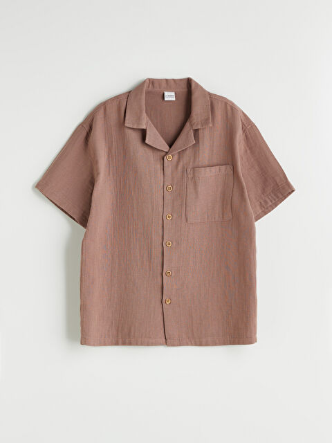 LCW Kids Resort Yaka Müslin Erkek Çocuk Gömlek - S5QH49Z4-H2Q