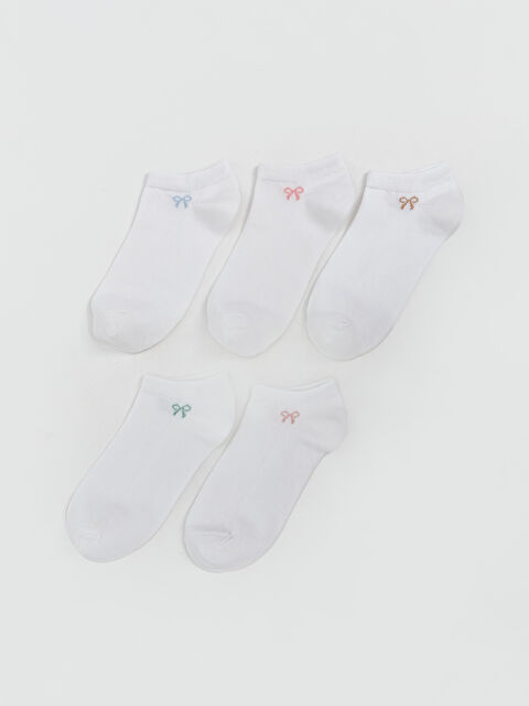 LCW DREAM Fiyonk Baskılı Kadın Patik Çorap 5'li - S5QH57Z8-FDU