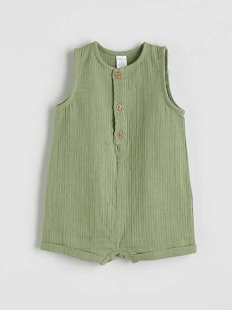 LCW baby Yakası Düğmeli Erkek Bebek Tulum - S5QI17Z1-ZLN