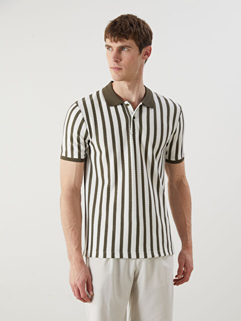 LCW Vision Polo Yaka Çizgili Erkek Tişört - S5QI76Z8-LFN