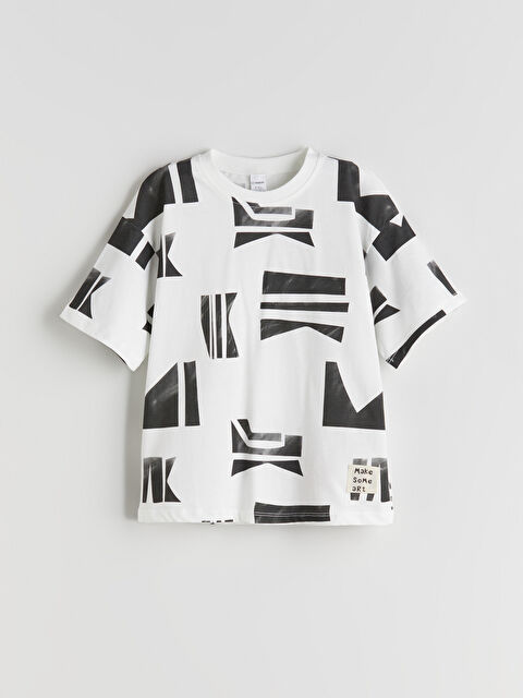 LCW Kids Bisiklet Yaka Baskılı Erkek Çocuk Tişört - S5QJ09Z1-LU7