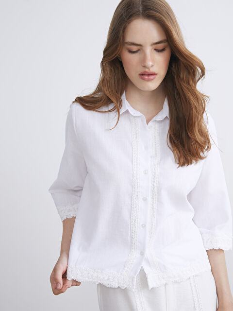 LCW Vision Lace Detailed Women's Shirt - S5QJ55Z8-R9J
