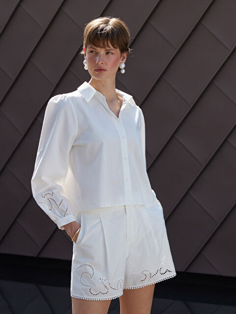 LCW Vision Ajur Detaylı Kadın Gömlek - S5QJ58Z8-FFB