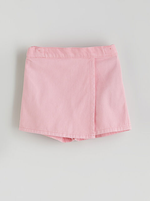 LCW Kids Basic Kız Çocuk Denim Görünümlü Şort Etek - S5QJ86Z1-D4G