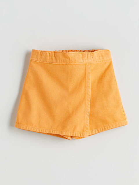 LCW Kids Basic Kız Çocuk Denim Görünümlü Şort Etek - S5QJ86Z1-KVA