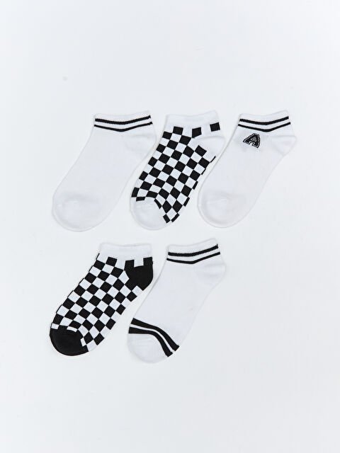 LCW Kids Desenli Erkek Çocuk Patik Çorap 5'li - S5QJ88Z4-K00