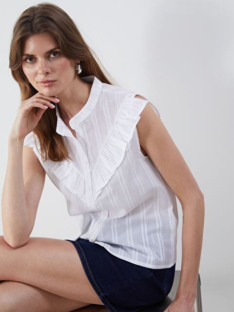 Natuvera Hakim Yaka Çizgili Kadın Gömlek - S5QL15Z8-ZUY