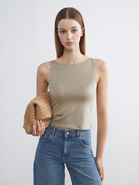 LCW Vision Bisiklet Yaka Kadın Atlet - S5QL90Z8-GD4