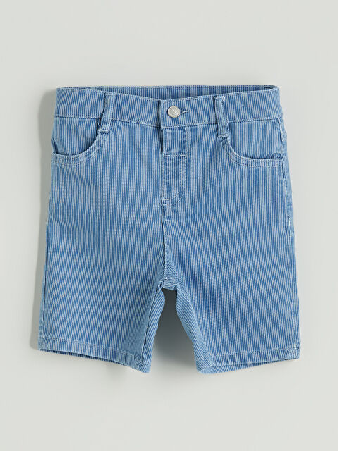 LCW Kids Çizgili Erkek Çocuk Jean Şort - S5QM33Z1-H45