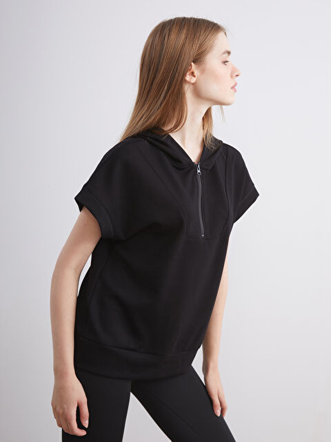 KOOR SPORT Fermuarlı Yaka Kadın Hoodie - S5QM79Z8-HEG