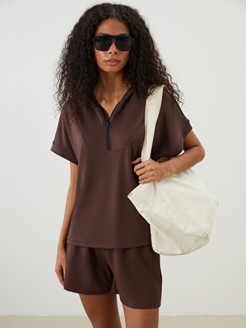 KOOR SPORT Fermuarlı Yaka Kadın Hoodie - S5QM79Z8-HJZ