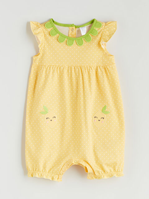 LCW baby Bisiklet Yaka Kız Bebek Fırfırlı Tulum - S5QM86Z1-LUG