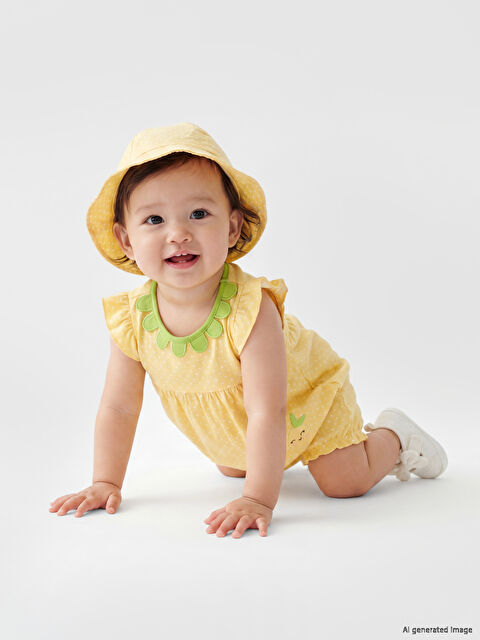 LCW baby Nakışlı Kız Bebek Tulum ve Şapka