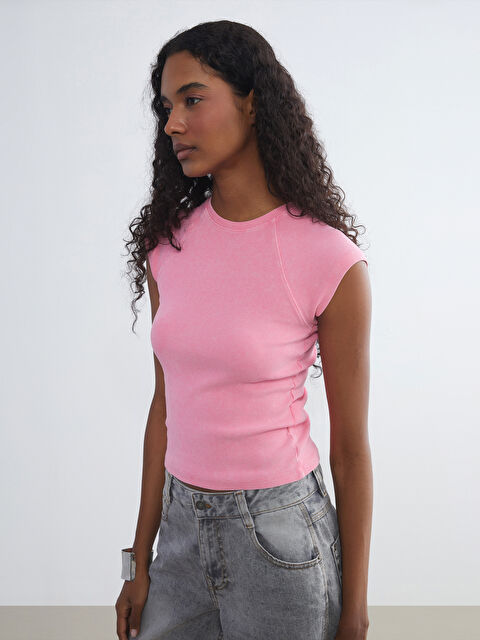 LCW Vision Bisiklet Yaka Kadın Tişört - S5QM92Z8-FJ0