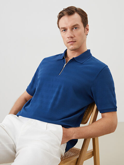 LCWAIKIKI Classic Polo Yaka Çizgili Erkek Tişört - S5QM94Z8-HEU