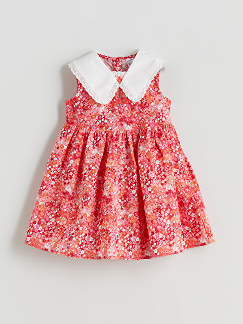 LCW Kids Bebe Yaka Çiçekli Kız Çocuk Elbise - S5QM98Z1-LTQ