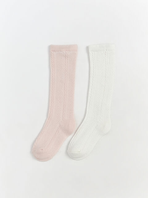 LCW baby Basic Kız Bebek Soket Çorap 2'li - S5QN89Z1-FDU