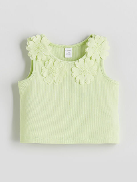 LCW Kids Çiçek Aplikeli Kız Çocuk Bluz - S5QN99Z1-FYA