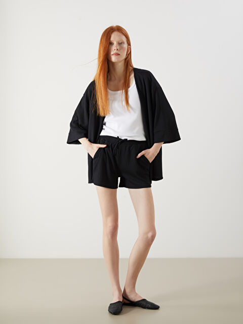 XSIDE Beli Lastikli Dokulu Kadın Şort - S5QO24Z8-CVL