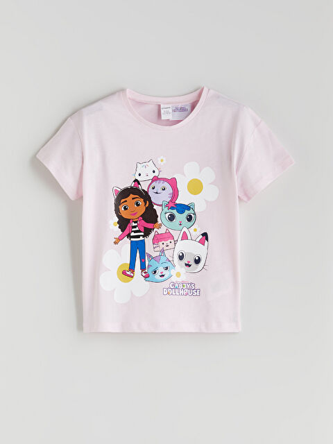 LCW Kids Gabby's Dollhouse Baskılı Kız Çocuk Tişört - S5QO36Z1-FWW