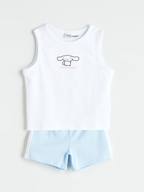 LCW Kids Bisiklet Yaka Cinnamoroll Baskılı Kız Çocuk Atlet ve Şort - S5QO90Z4-Q6K