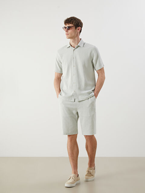 LCW Vision Standart Kalıp Keten Görünümlü Erkek Şort - S5QP21Z8-VYW