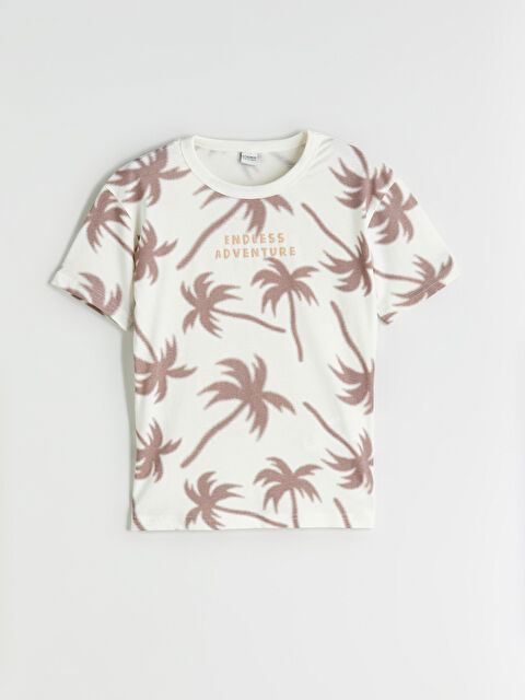 LCW Kids Bisiklet Yaka Baskılı Erkek Çocuk Tişört - S5QP32Z4-LRA