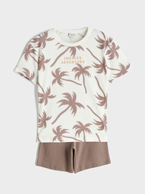 LCW Kids Bisiklet Yaka Erkek Çocuk Tişört ve Şort - S5QP34Z4-LRA