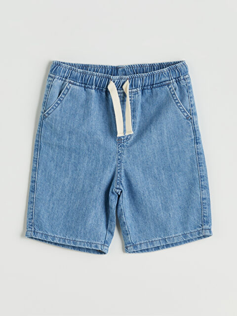 LCW Kids Basic Cepli Erkek Çocuk Jean Şort - S5QP40Z1-311