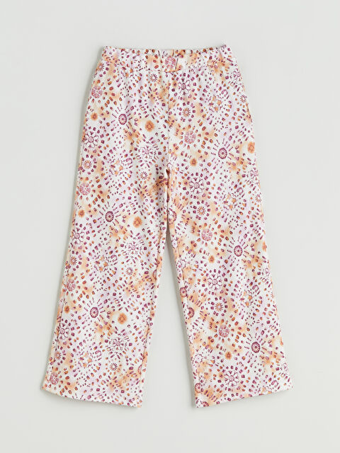 LCW Kids Beli Lastikli Çiçekli Kız Çocuk Pantolon - S5QQ99Z4-F9C