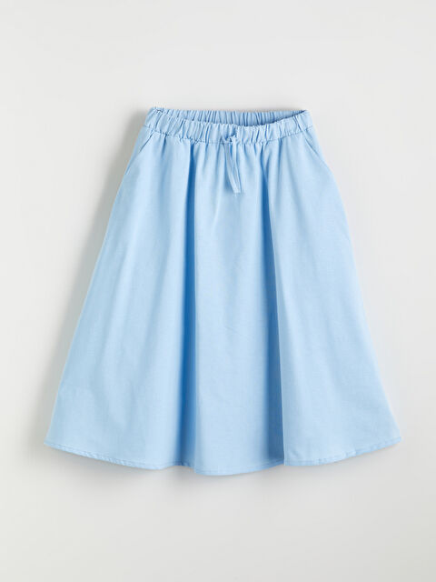 LCW Kids Beli Lastikli Keten Karışımlı Kız Çocuk Etek - S5QR75Z4-QXG