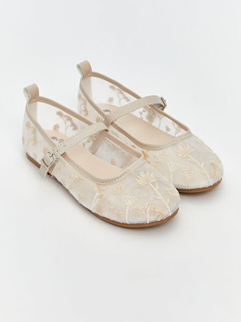 LCW STEPS Çiçek Nakışlı Kız Bebek Babet - S5QR97Z4-FDU