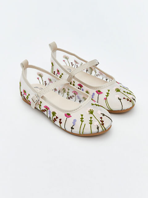 LCW STEPS Çiçekli Kız Çocuk Babet - S5QS00Z4-FDU