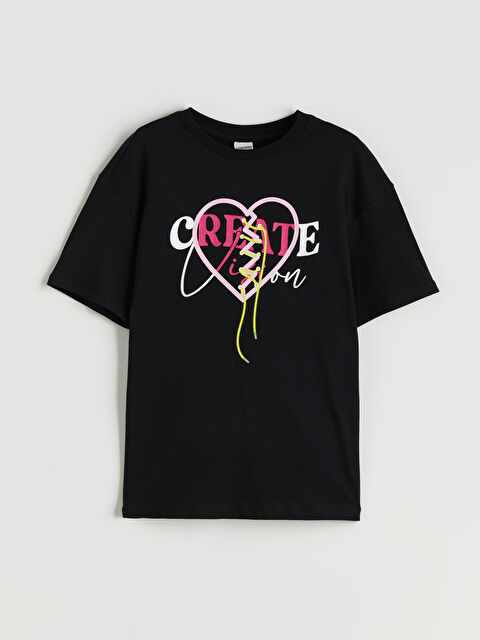 LCW Kids Bisiklet Yaka Kız Çocuk Tişört - S5QS51Z4-CVL